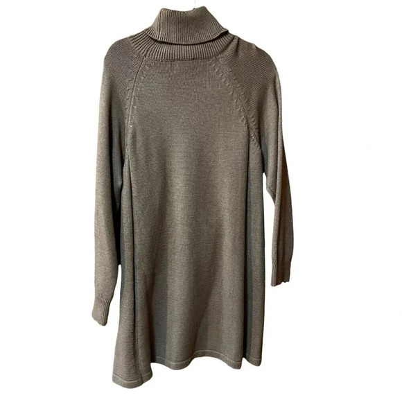 BluIvy Knit Chunky Turtleneck Sweater Oversized Pullover Dress- Size M/L- NWT - Picture 2 of 5